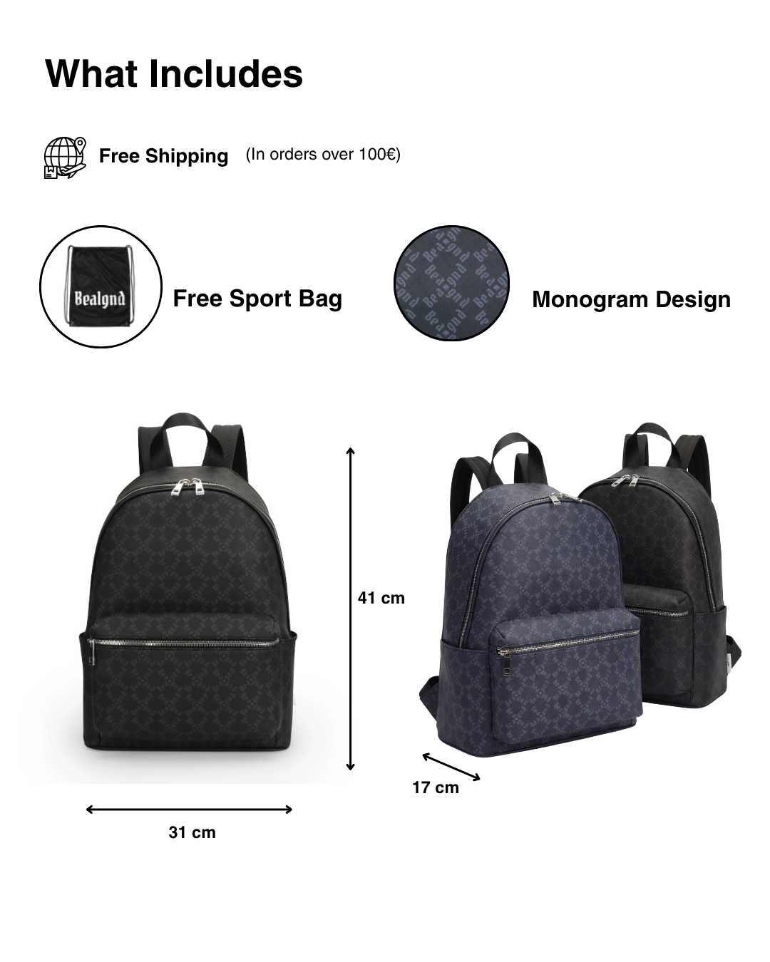 Monogram Backpack - BEALGND
