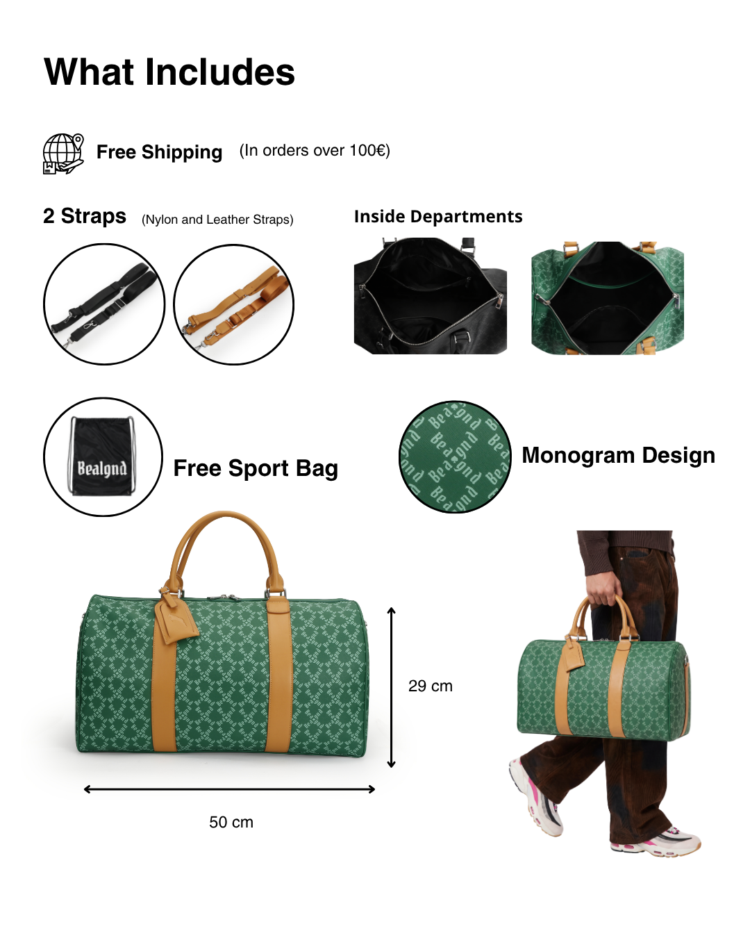 Monogram Duffle Bag - BEALGND
