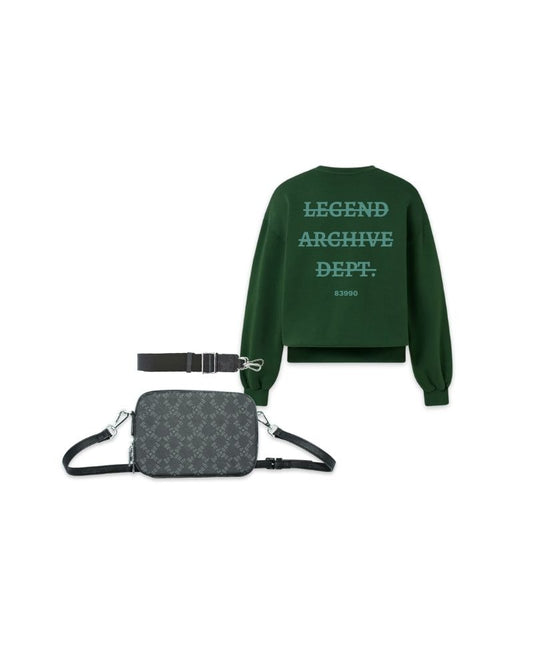 Pack Bandolera Monogram + Sweatshirt [Green] - BEALGND