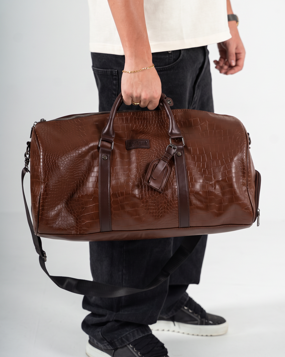 Croc Duffle Bag Brown - BEALGND #Brown