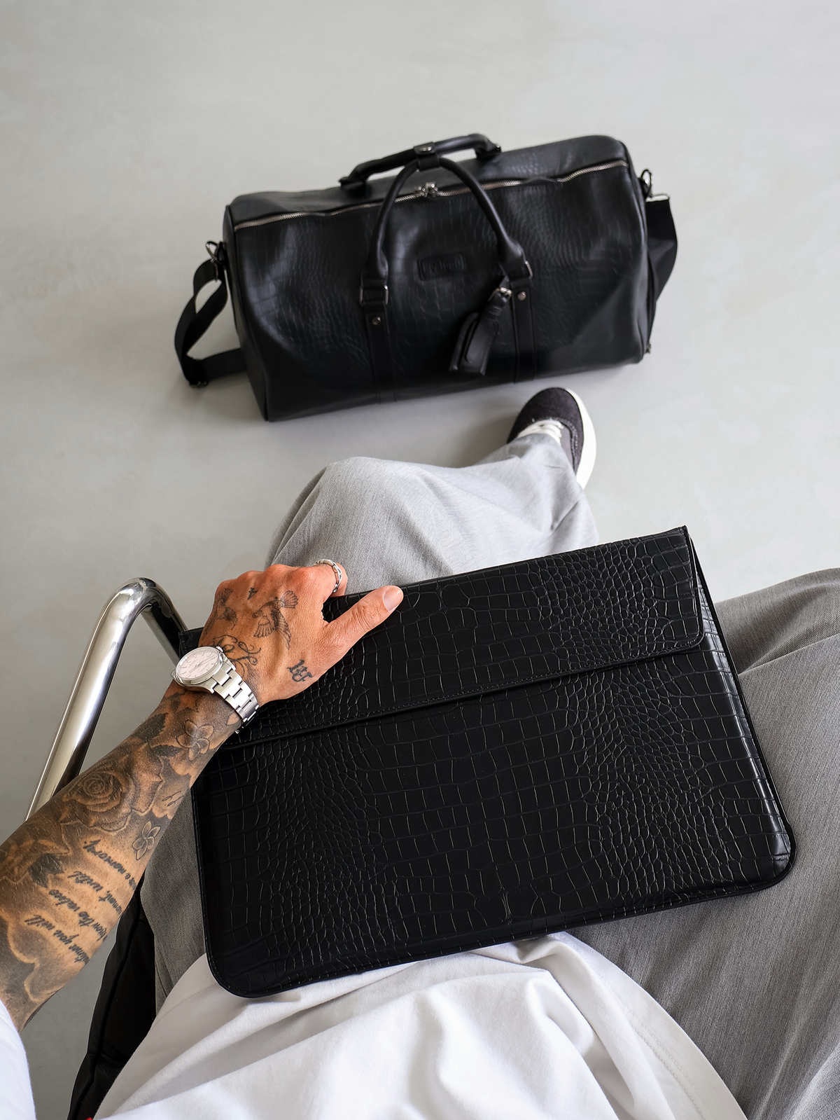 Croc Duffle Bag Black - BEALGND #Black